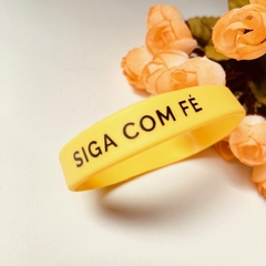 Pulseira de Silicone de Caminho da Fé - Amarela