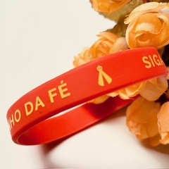 Pulseira de Silicone de Caminho da Fé - Vermelha