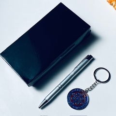 Kit Chaveiro e Caneta Medalha de São Bento Prata