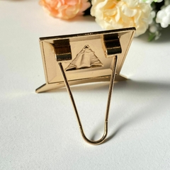 Enfeite de Mesa Nicho de Aparecida Dourado com Strass
