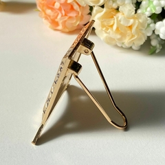 Enfeite de Mesa Nicho de Aparecida Dourado com Strass