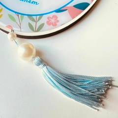 Placa com Oração do Santo Anjo - Azul