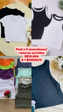 Pack X 5 remeras/musculosas