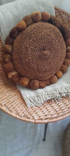 ALMOHADON "LULE" TABACO OSCURO - gham.design