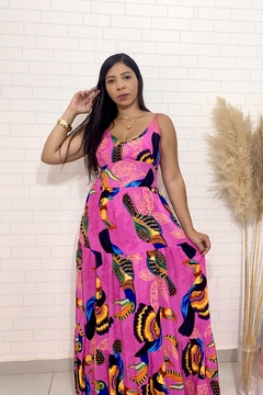 Vestida Rosa Estampado - comprar online