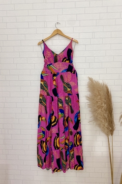 Vestida Rosa Estampado - comprar online