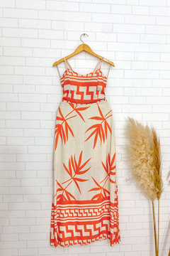 Imagem do Vestido Bege c/ Laranja