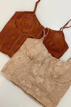 Cropped rendado - Lune Store