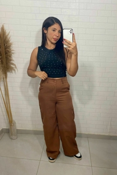 Crooped Preto com Brilho - Lune Store