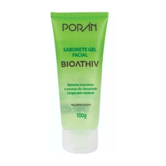 Embalagem de sabonete gel facial Bioathiv da marca Porain, com 100g, indicada para pele mista a oleosa.