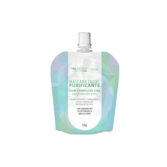 Máscara Facial Purificante Max Love em embalagem de 50g, com informações sobre seus benefícios e ingredientes.