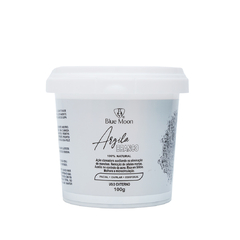 Pote de Argila Branca Facial, Capilar e Corporal da Blue Moon, 100g.