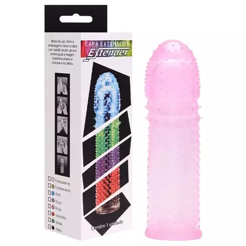 CAPA EXTENSORA PENIANA COM ESTIMULADORES - comprar online
