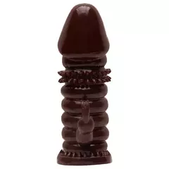 Capa Peniana Texturizada Com Estimulador de Clitóris - Valentinna Sex Shop