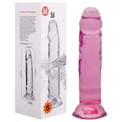 Pênis Realístico Transparente 14,8 X 3Cm Rosa - comprar online