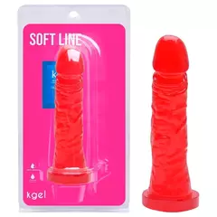Prótese 12x3Cm Pênis De Borracha Perfumado Morango Rosa Clear KGel - comprar online