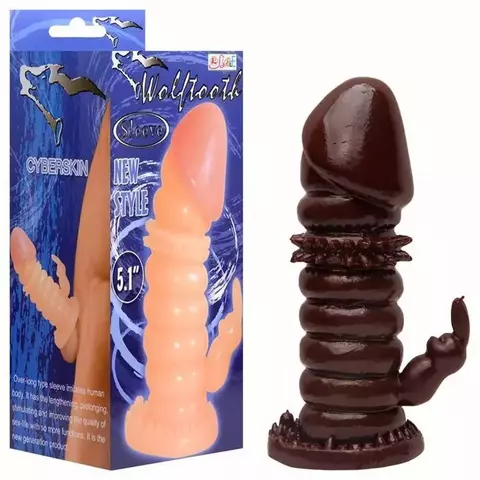 Capa Peniana Texturizada Com Estimulador de Clitóris - comprar online