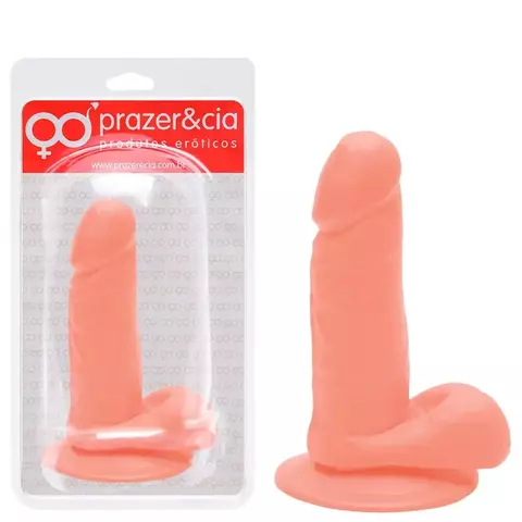 PRÓTESE NATURAL 12x2,8cm COM ESCROTO E VENTOSA - comprar online