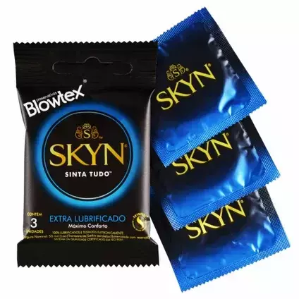 Preservativos Skyn Extra Lubrificado Blowtex c/3 Unidades - comprar online