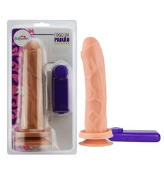 Pênis Grande 18X4,5 cm Com Vibrador Glande Definida e Veias NATURAL