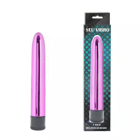 Vibrador Personal Metalizado Multivelocidade 17cm - comprar online