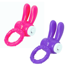 ANEL PENIANO VIBRATÓRIO VIBRATING RING RABBIT COM ESTIMULADOR DE CLITÓRIS