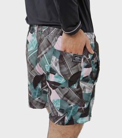 SHORT DE BAÑO BORA PRINT TROPICAL GREY XXXL - comprar online