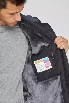 CAMPERA SNOW HOMBRE PIEL INT. CAP. DESM. NEGRO en internet