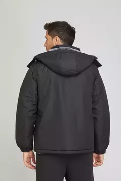 CAMPERA SNOW HOMBRE PIEL INT. CAP. DESM. NEGRO - Latitud Sur