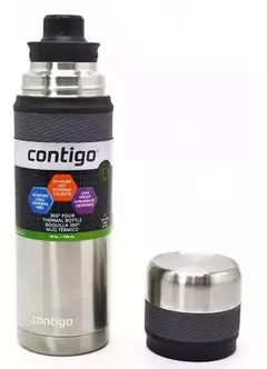 TERMO CONTIGO ACERO INOX CON AGARRE DE GOMA 700ML - comprar online