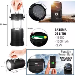 FAROL LINTERNA ETHEOS RECARGA SOLAR - Latitud Sur