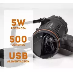 LINTERNA LED RECARGABLE LU01SBD 500 LUMENES- 200 MTS - tienda online
