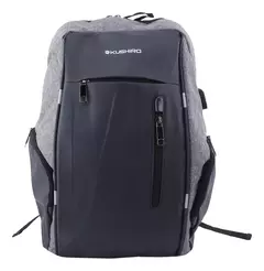 MOCHILA CON PUERTO USB NEGRO/GRIS MUSB01 - comprar online