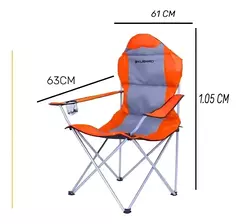 SILLON DE CAMPING PLEGABLE C/RESPALDO ALTO SCR01GN - Latitud Sur