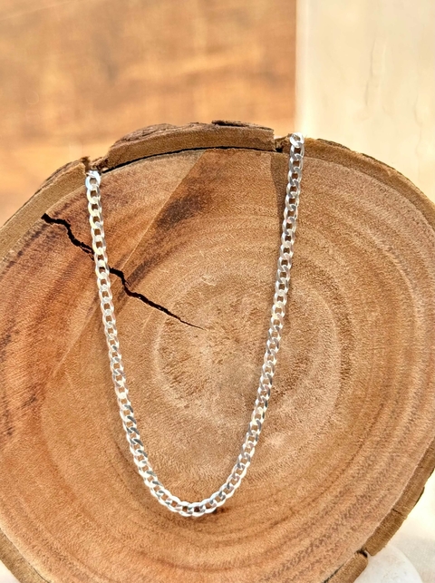 Corrente Elo Grumet 60cm Prata 925