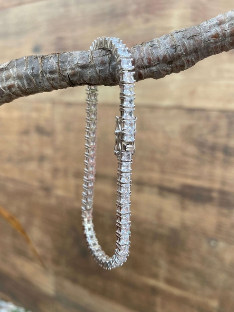 Pulseira Riviera 3mm 19cm Prata 925