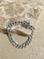 Pulseira Elos Figaro Cravejada 18cm Prata 925