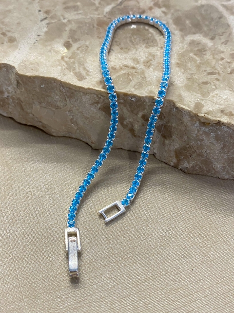 Pulseira Riviera Fina 2mm 19cm Prata 925