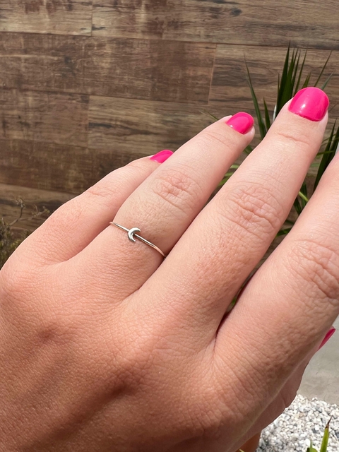 Anel Mini Lua Prata 925