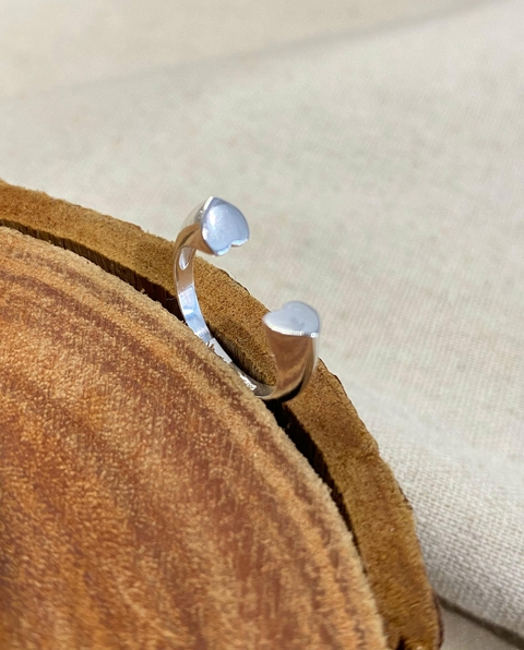 Anel Falange ou Infantil Regulável Liso Prata 925