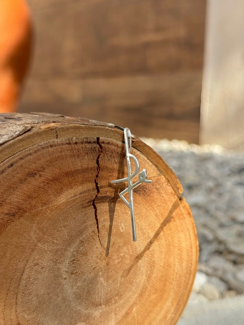 Pingente Cruz Fé Unissex Prata 925