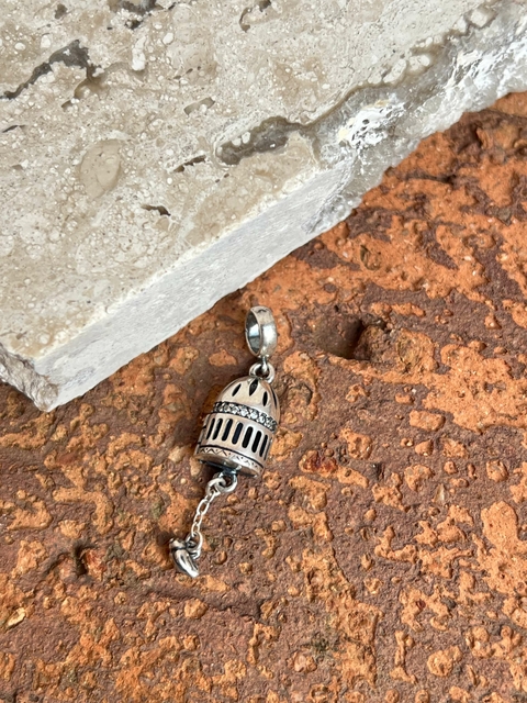 Berloque Gaiolinha Prata 925