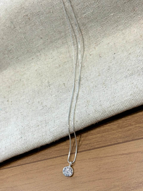 Colar Ponto de Luz Tradicional 6mm 45cm Prata 925