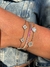 Pulseira Trevos De Pedras Com Cravação Lateral Prata 925 - comprar online