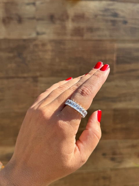 Anel Baguete 5mm Prata 925