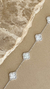 Pulseira Trevos De Pedras Com Cravação Lateral Prata 925 na internet