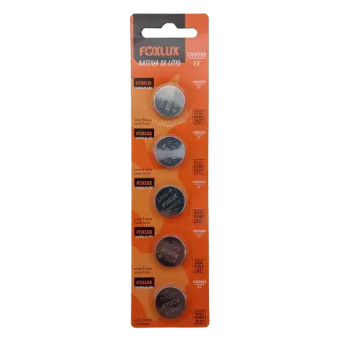 519848 - BATERIA DE LITIO FOXLUX 3V CR2032 C/5 UNID. 9510