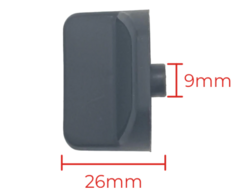 520225 - BOTAO MUELLER ORIGINAL COOKTOP 5 BOCAS PRETO 2023/1438 - loja online
