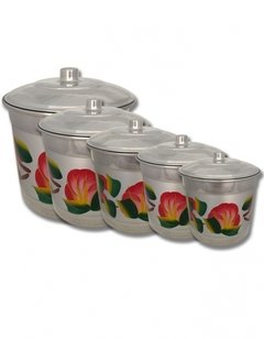 509783 - PORTA MANTIMENTO ALUM.DECORADO (CJ.5POT)