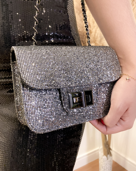 Bolsa Brilho - Chumbo